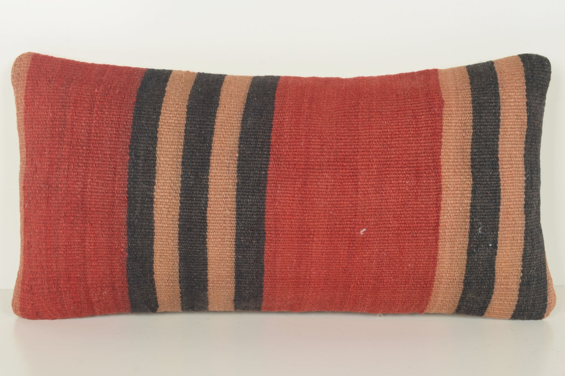 Turkish Lumbar Kilim Pillow Cover 10x20 " 25x50 cm. G01001