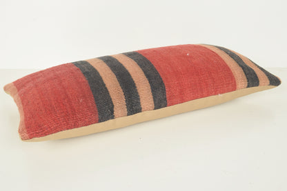 Turkish Lumbar Kilim Pillow Cover 10x20 " 25x50 cm. G01001