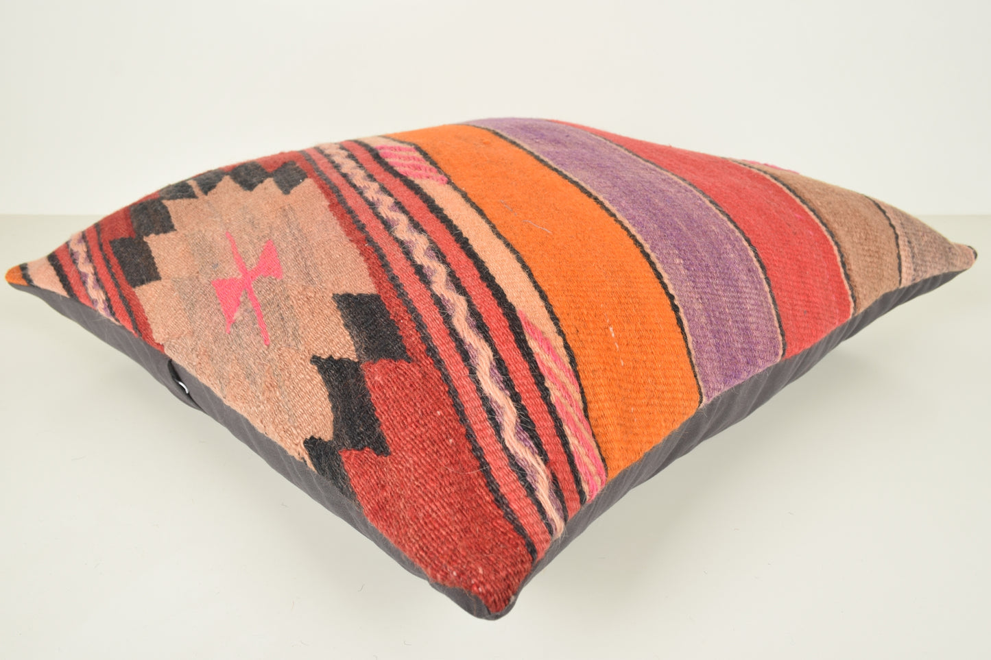 Kilim Throw Pillow A00806 Rug decorative pillows 24x24 Patio pillow cover 24x24