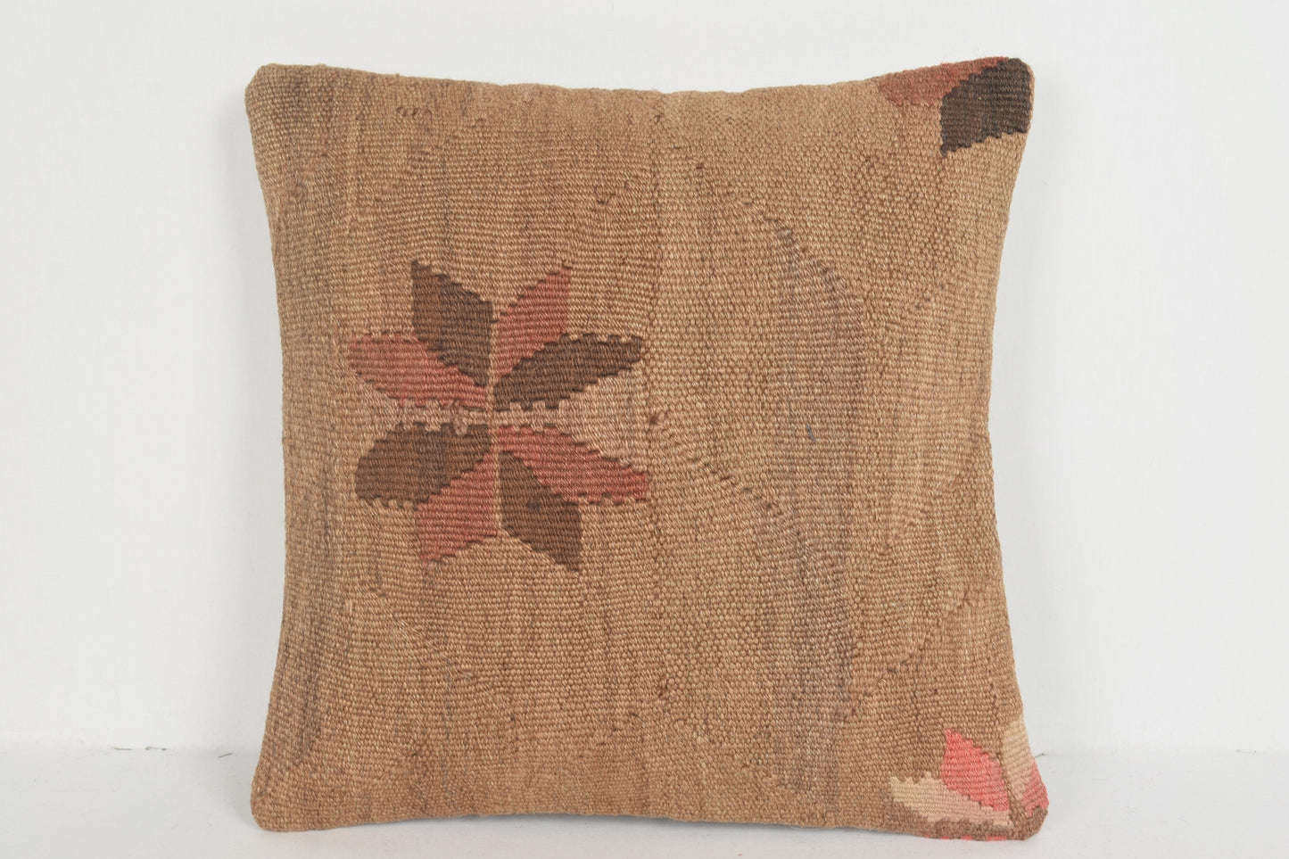 Turkish Kilim Pillow Cover 16x16 " 40x40 cm. D01814