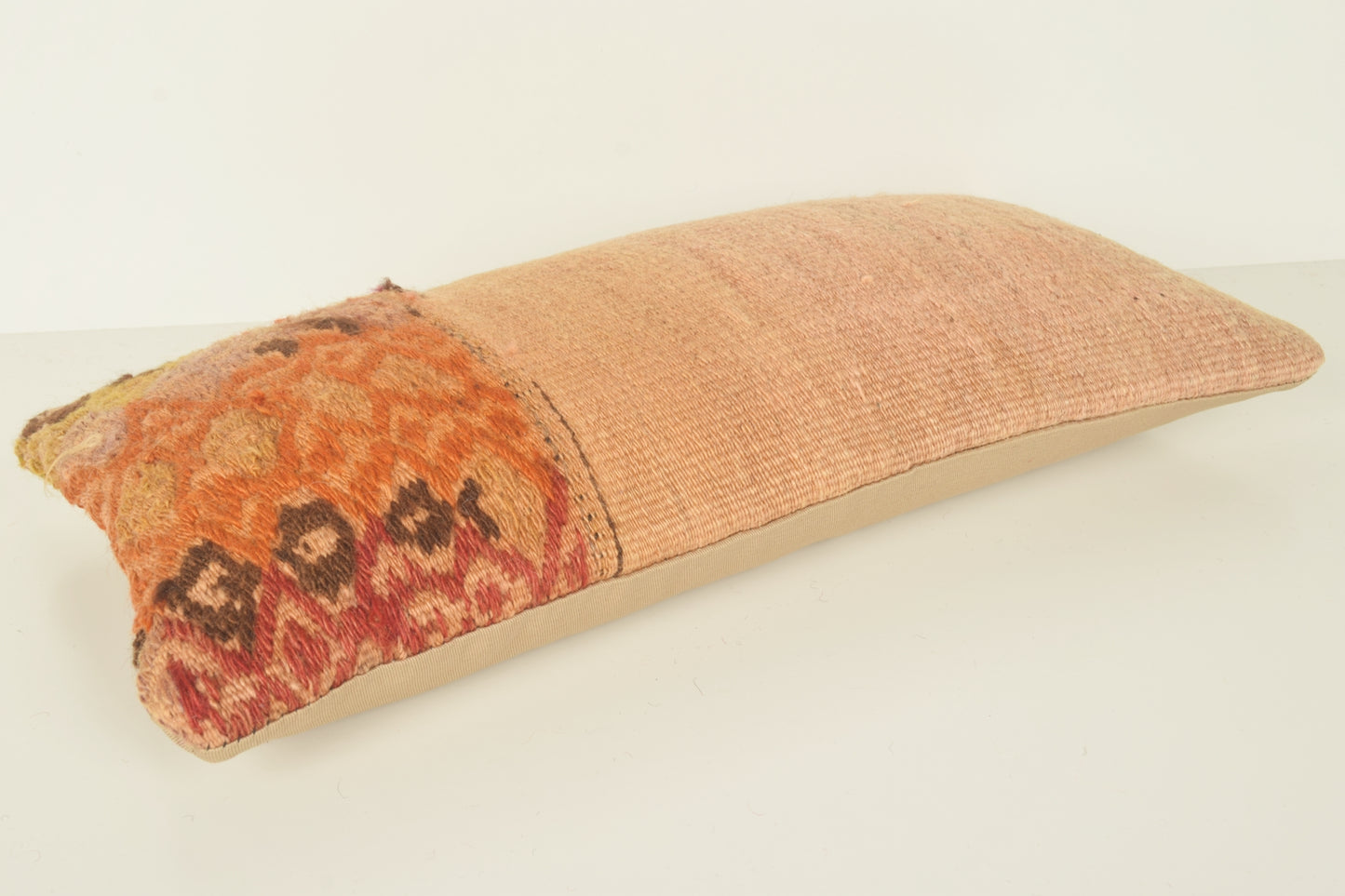 Turkish Lumbar Kilim Pillow Cover 10x20 " 25x50 cm. G00732