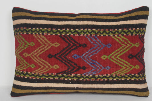 Red Kilim Pillow E00439 Lumbar Traditional Free Shipping Model