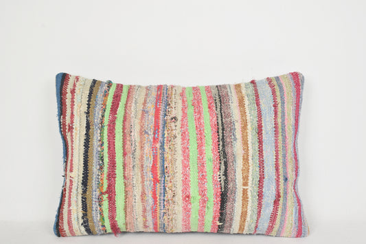 Kilim Woven Throw Pillow E00256 Lumbar Hand Crafted Private Decor