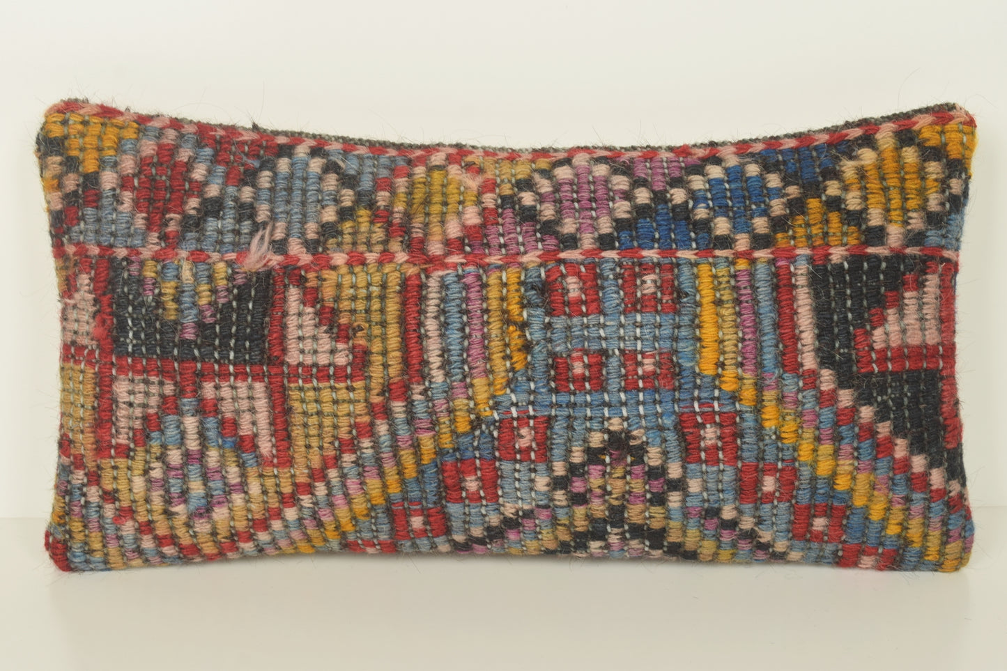 Turkish Lumbar Kilim Pillow Cover 10x20 " 25x50 cm. G01067