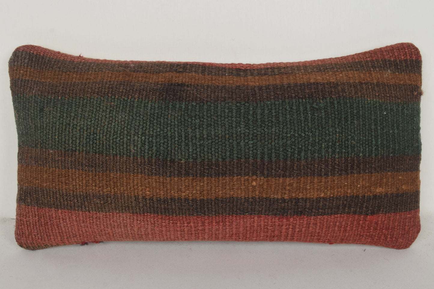 Turkish Lumbar Kilim Pillow Cover 10x20 " 25x50 cm. G00699