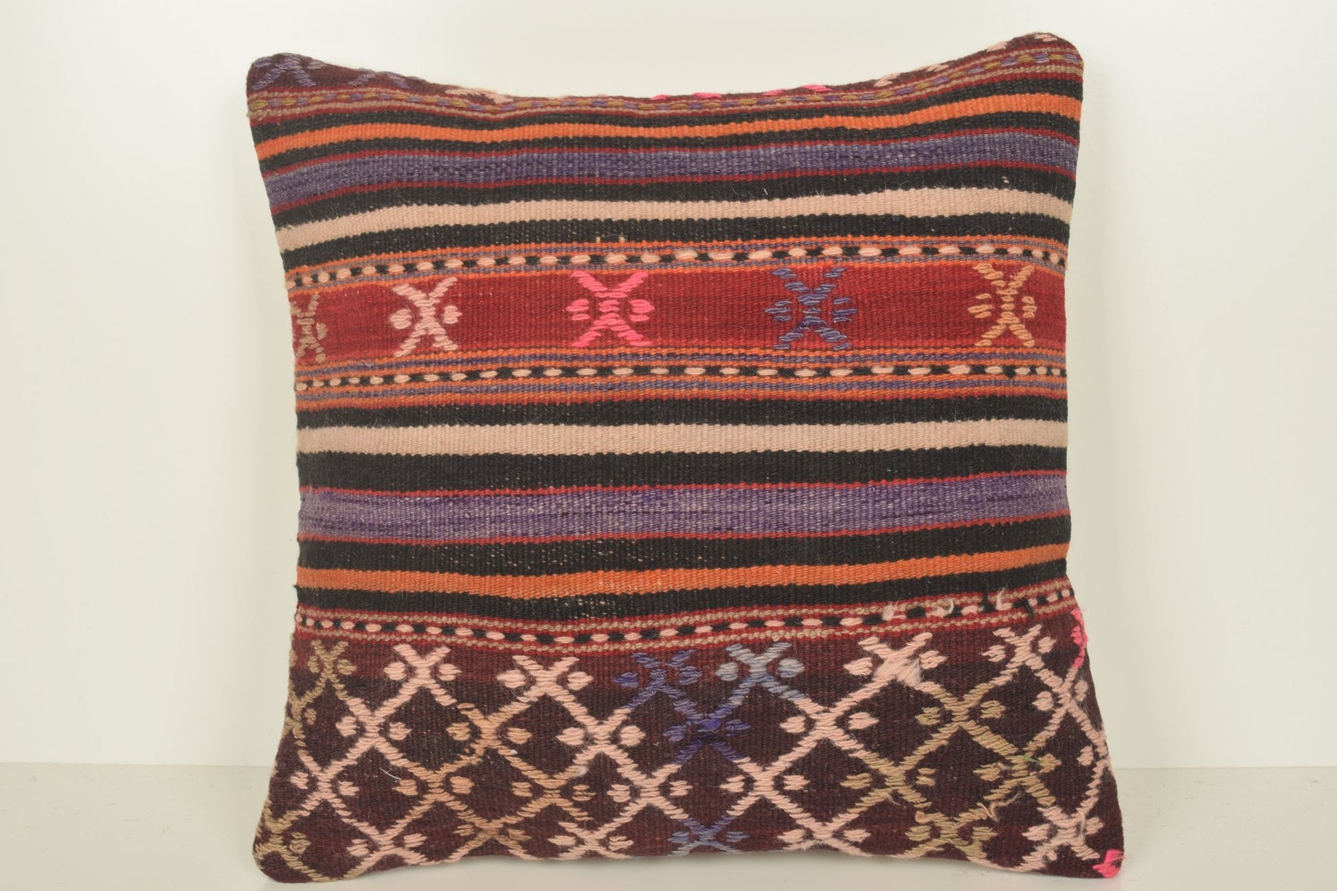 Turkish Corner Cushion C01376 18x18 Antique Beach Modern