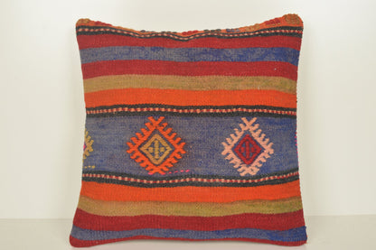 Kilim Floor Pillow Pouf C01394 18x18 Shabby chic African Large